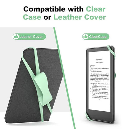 Soft Silicone Hand Strap for Kindle & Kobo - Lightweight Elastic Finger Grip Holder for E-Readers & Tablets