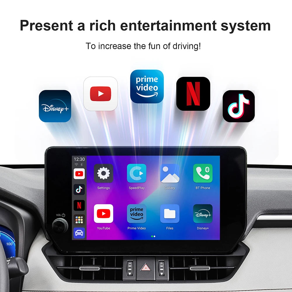 Android 13 CarPlay TV Box – Wireless CarPlay and Android Auto Adapter, Smart AI Multimedia Box with Netflix and YouTube Support