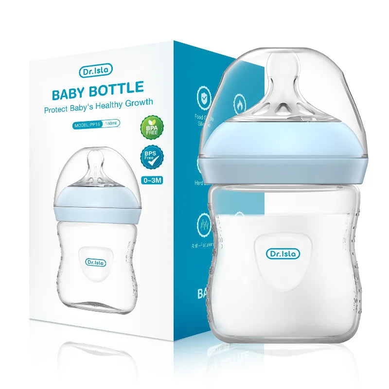 BPA-Free Baby Feeding Bottle - PP Newborn Milk Bottle with Handle, 150/240/330ml