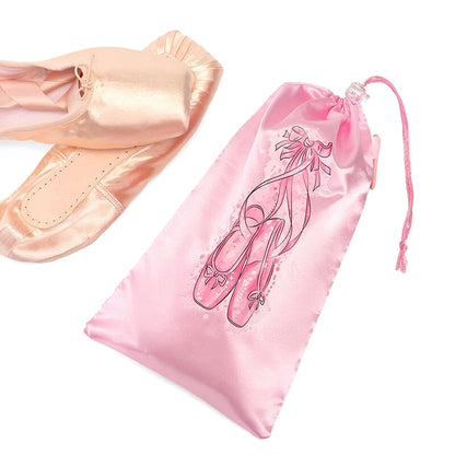 Portable Mesh Dance Bag – Breathable Drawstring Shoe Pouch for Ballet & Dance Storage Organizer