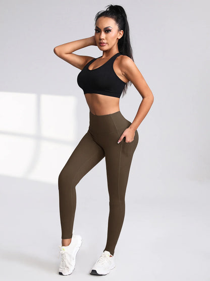 CHRLEISURE 2.0 Gym Leggings for Women – High-Waisted Fitness Activewear with Pockets for Running & Outdoors