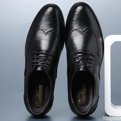 Men’s Pointed Toe Formal Shoes - Comfortable Low-Cut Office, Wedding and Daily Dress Shoes Large Size