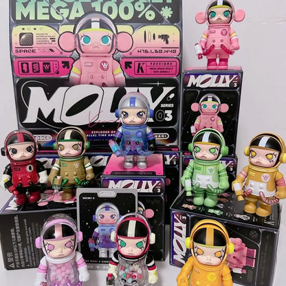 Bubble Mart MOLLY 100% Jasmine Blind Box – Anniversary Series Astronaut Handmade Desktop Ornament