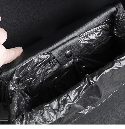 Car Trash Can & Storage Bag — Foldable Hanging Seat Back Organizer for Car Door & Interior Storage