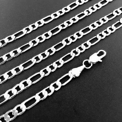 925 Sterling Silver Necklace — 2–12mm Width, 40–75cm Long Chain with Lobster Clasp for Men & Women, Engagement Jewelry