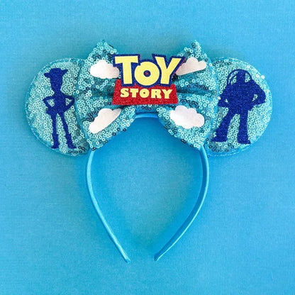 Disney Cartoon Mouse Ears Headband - Sequin Bow Hair Accessory for Girls, Birthday Parties & Cosplay