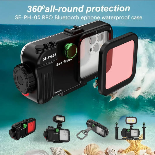 Seafrogs 20M Professional Waterproof Diving Phone Case for iPhone 16/15/14/13/12 Pro Max & Samsung S25/S24/S23 Protective Underwater Cover