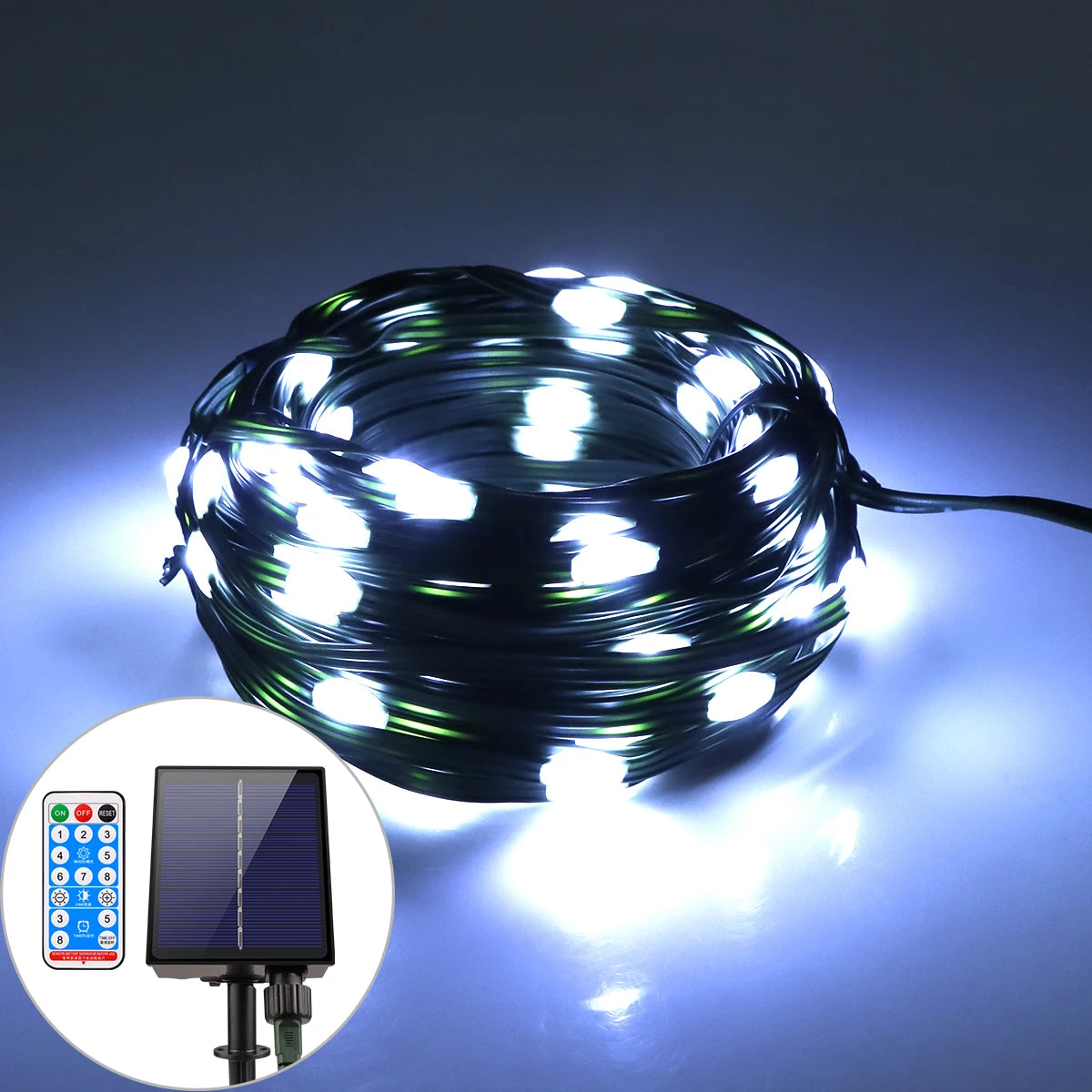 Outdoor Solar String Lights - Waterproof LED Festoon Fairy Lights for Garden, Patio & Party Decor