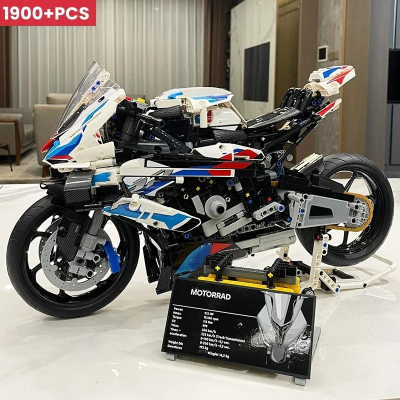 New Motorcycle Building Blocks – Simulation Model, Assembly Decoration Toy for Boys, Educational Creature Gift