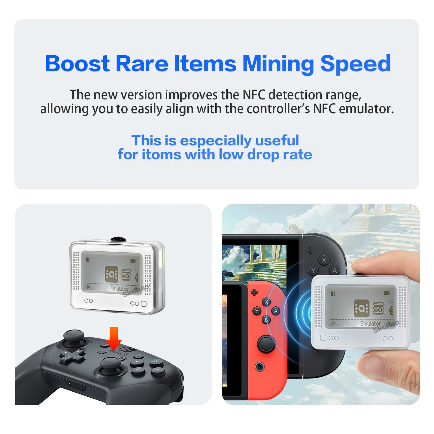 NFC Game Simulator Amiibo Emulator Card – Infinite Smart Swipe Reader for Switch, 3DS & Wii U Universal Gaming Accessories