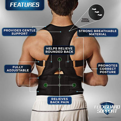 Back Waist Posture Corrector — Adjustable Lumbar Brace & Spine Support Vest for Adults | Comfortable Back Pain Relief Trainer
