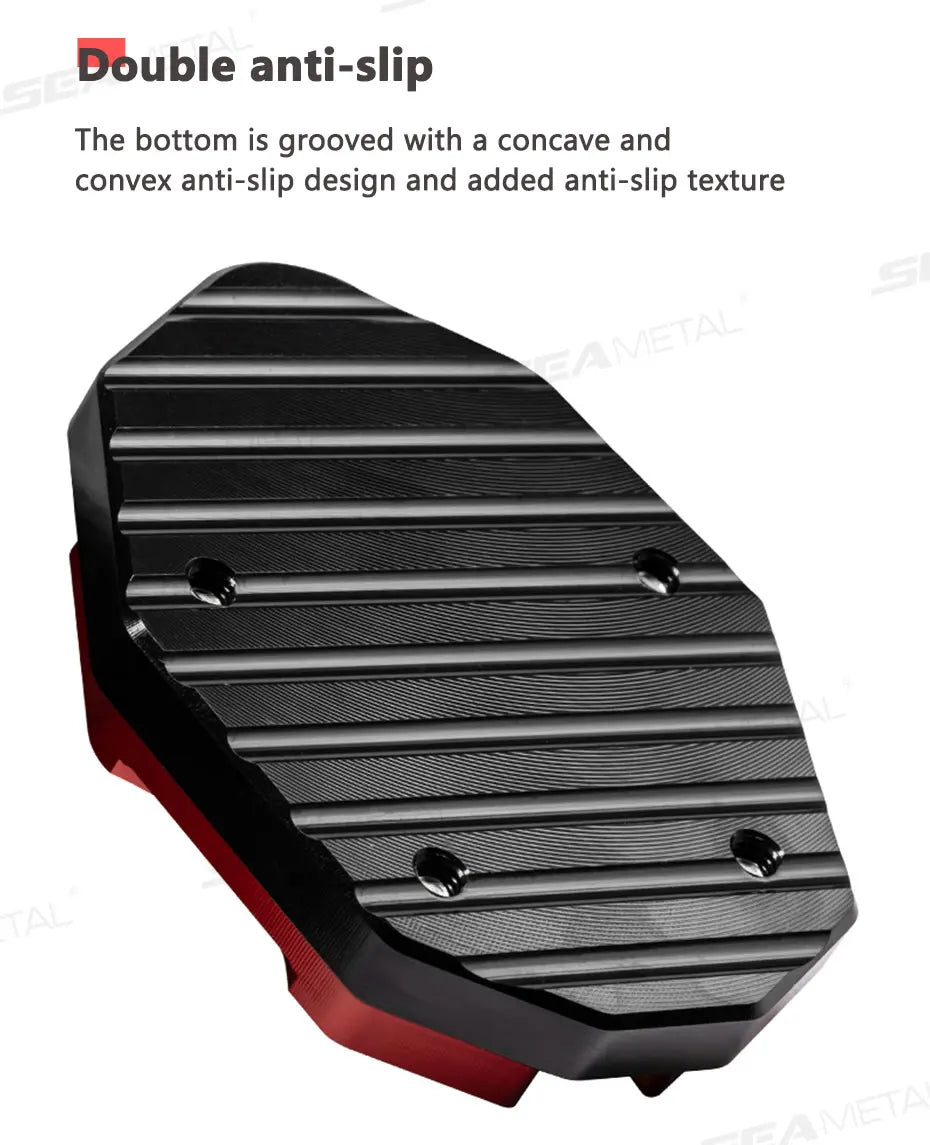 BLALION Aluminum Motorcycle Kickstand Extender – Side Stand Foot Pad Support Plate Accessory