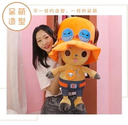 35-70cm One Piece Tony Tony Chopper Plush Doll – Soft Anime Figure, Bedroom Decoration, Sleeping Pillow & Kids Xmas Gift Toy