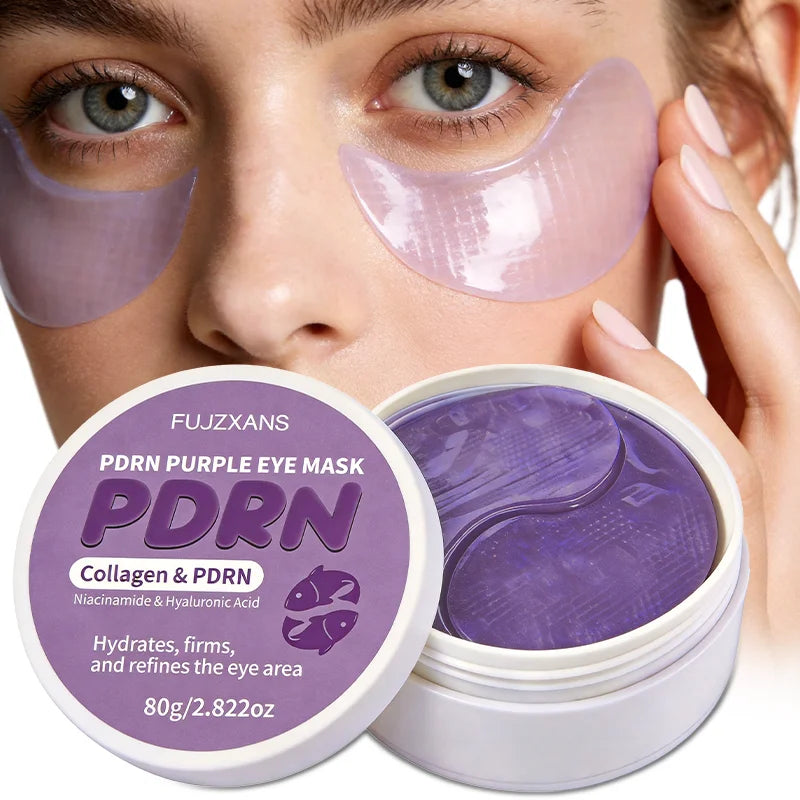PDRN Under Eye Patches - 60 Patches (30 Pairs) with Niacinamide & Collagen for Dark Circles, Puffiness, Brightening & Hydrating Skin