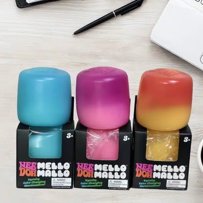 UV Light Reactive Squish Toy - Slow-Rising Marshmallow Fidget with Color Change