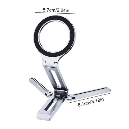 Foldable Magnetic Phone Stand - Portable MagSafe Tripod Mount for iPhone, Samsung & Xiaomi