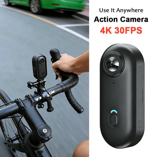 POV 4K Magnetic Sports Action Camera – 30M Waterproof Mini Body Cam with WiFi 2.4G Wireless, Helmet & Motorcycle Vlog Camera for Cycling & Outdoor Use