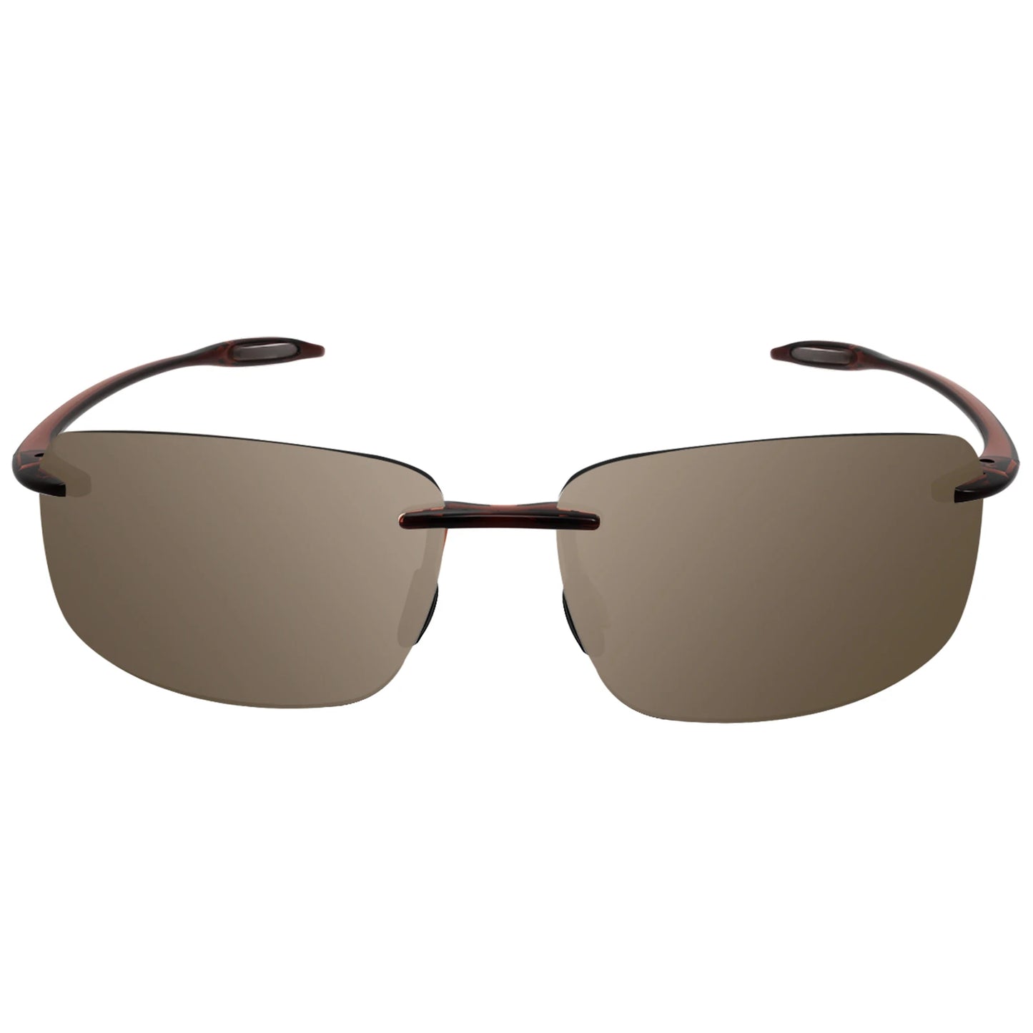 JULI Polarized Classic Sports Rimless Sunglasses – Ultralight Rectangle Frame for Men, Ideal for Fishing, Driving, UV400 Protection, Model MJ8009