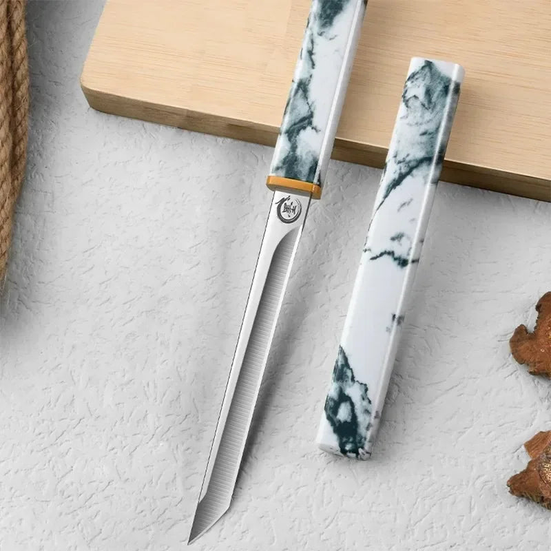 High Hardness Kitchen Knife - Portable Pocket Fruit Knife with Scabbard, Boning Knife for Cooking