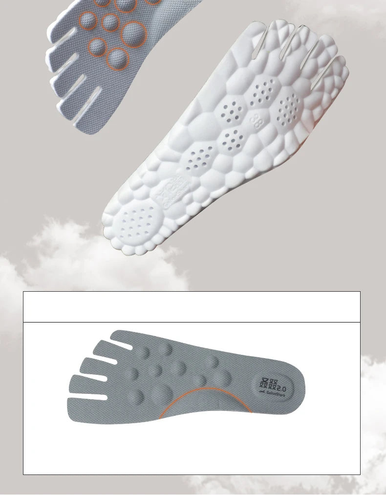 Gallonshark Five-Finger Split Toe Shoes – Lace-Up, Anti-Slip, Silent Soft Sole for Indoor Sports, Fitness, Yoga & Skipping Rope