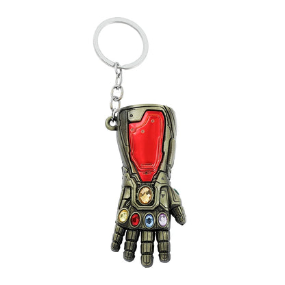 Marvel Iron Man Infinity Gauntlet Keychain – Avengers Infinity Stones Pendant for Fans Gift