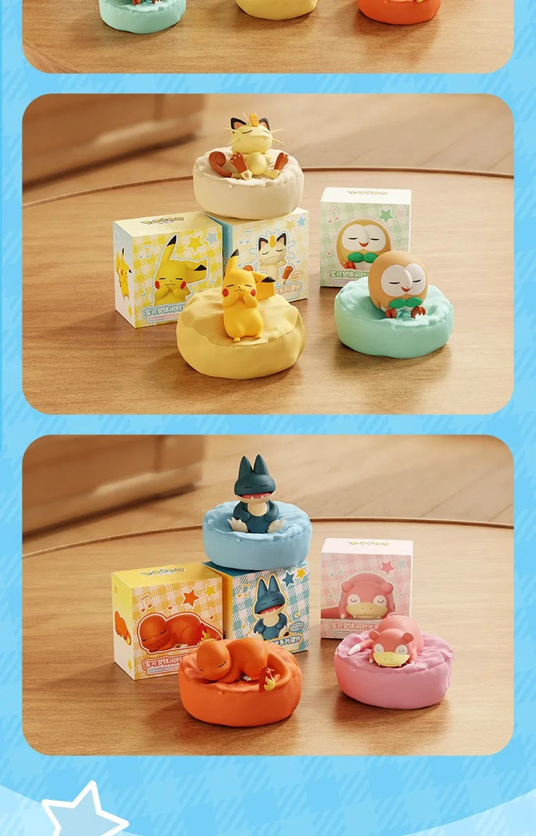 6 Styles Pokémon Starry Dream Series Figures — Pikachu, Meowth, Rowlet, Charmander, Gible Action Toys & Collectible Gifts