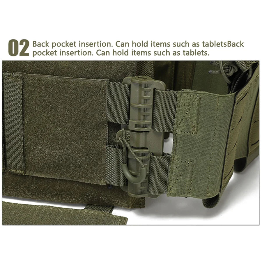 Outdoor Training Vest – Multi-Functional Waterproof MOLLE Expansion Quick-Release Wear-Resistant Tactical Vest