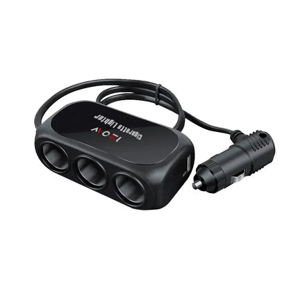 Dual USB Car Charger – Multi-Function Power Adapter Plug for 3 Devices