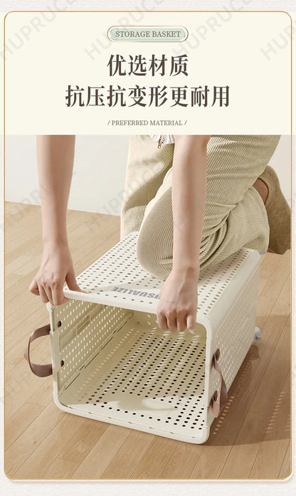 Foldable Laundry Hamper with Wheels — Portable Clothes Basket for Washing & Storage