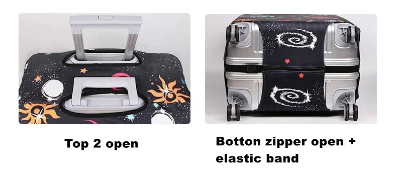 Stretch Fabric Luggage Cover — Dustproof Suitcase Protector for 18-32 Inch Travel Bags