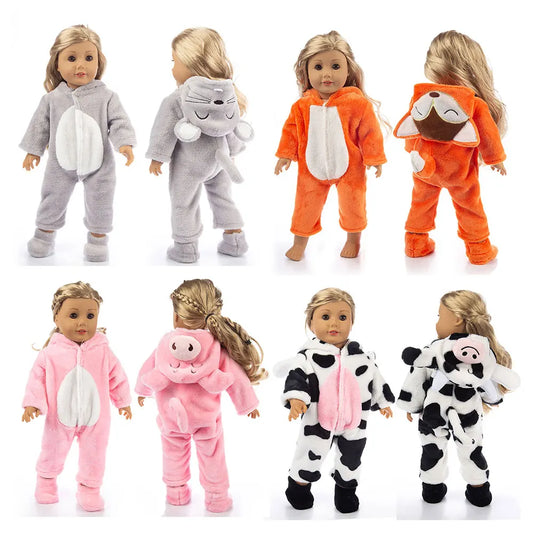 Animal Pajamas for 18-inch Dolls – Clothes & Accessories for American Girl & Our Generation Dolls