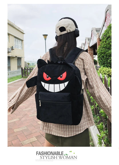 New Fashion Women's Backpack — High-Quality Large Capacity Computer Bag with Cartoon Pattern, Soft Fabric Shoulder Handbag