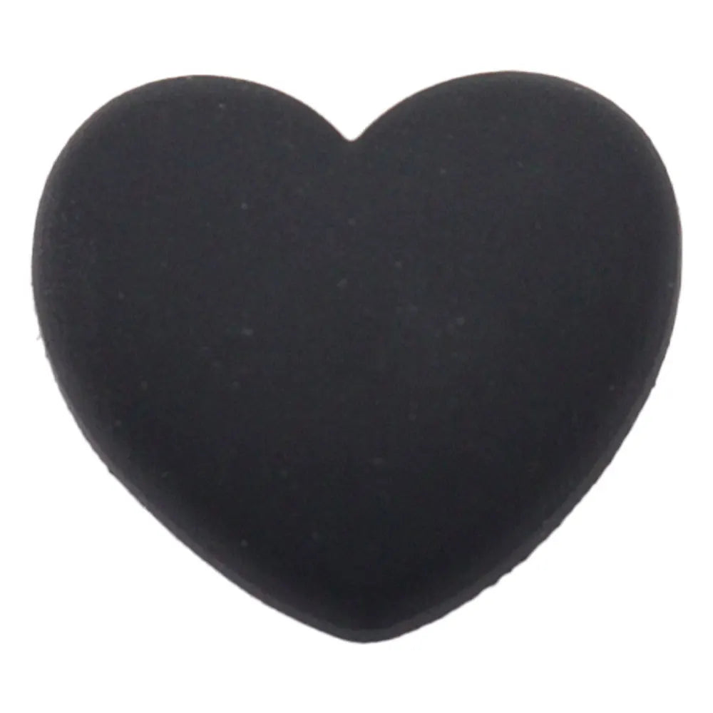 Single PVC Shoe Charm – Kawaii Black Coffee Heart Garden Button for Shoes & Wristbands