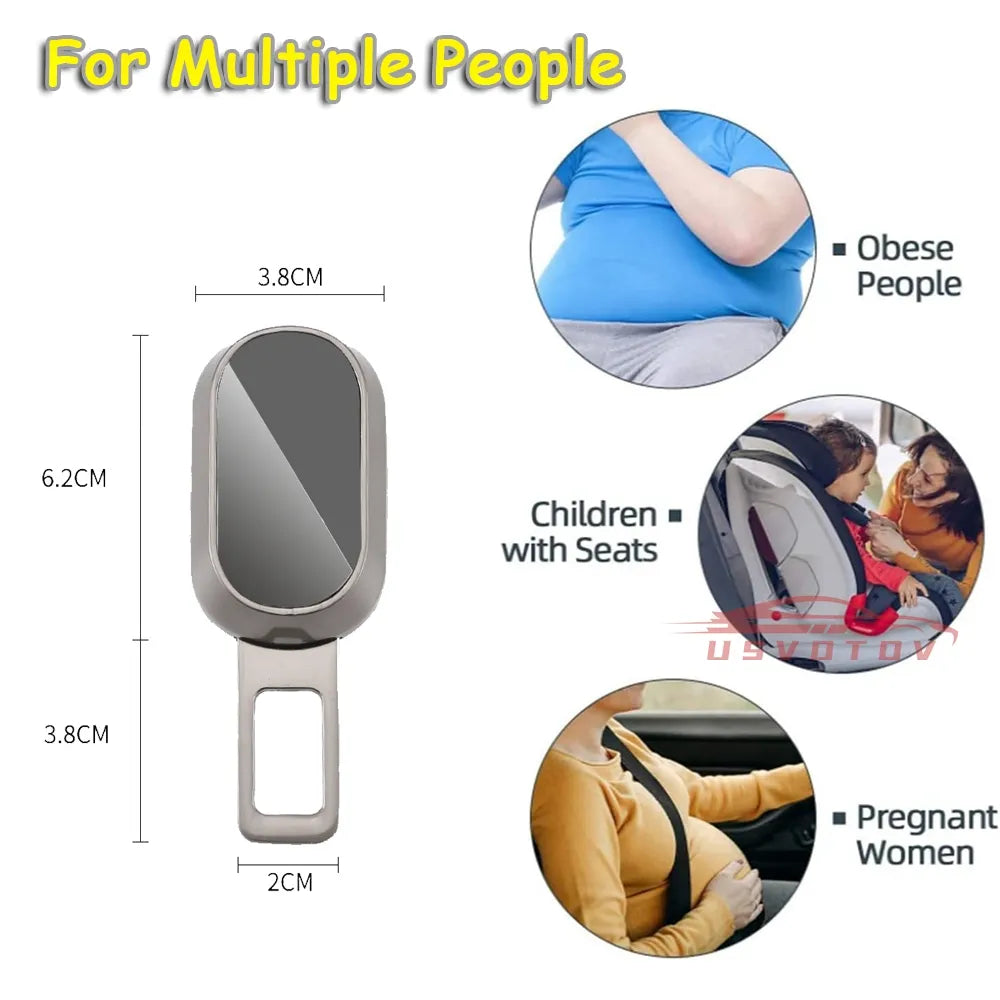 Car Seat Belt Clip Buckle Extender: Compatible with Tesla, Porsche, Mercedes Benz, BMW, Audi, Honda, Nissan, Ford, Land Rover, Toyota, Peugeot, Hyundai