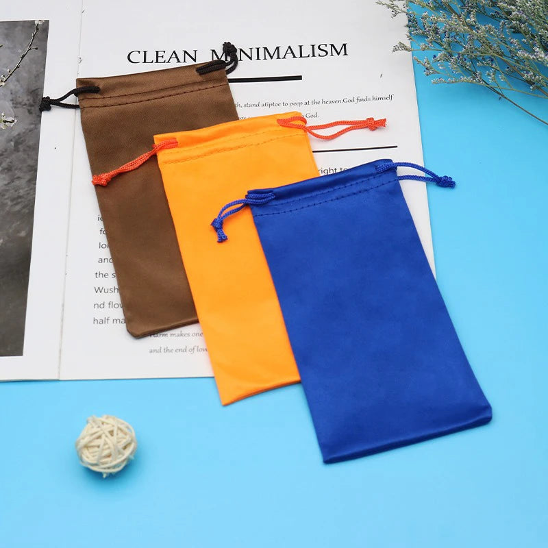 Microfiber Eyeglasses Storage Bag – Soft Portable Sunglasses Pouch for Scratch Protection, Lightweight Cloth Glasses Case for Travel