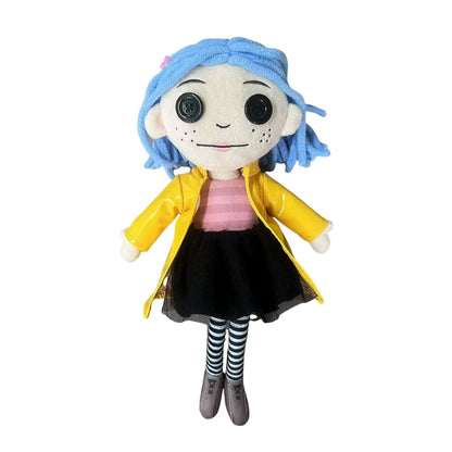 28cm Coraline Plush Toy – Kawaii Cartoon Figure, Soft Pillow Doll for Kids, Collectible & Birthday Gift