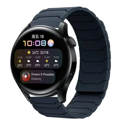 22mm Magnetic Silicone Watch Strap – Replacement Sport Wristband for OnePlus Watch 3/2R/2 & OPPO Watch X/X2/4 Pro 46mm Band
