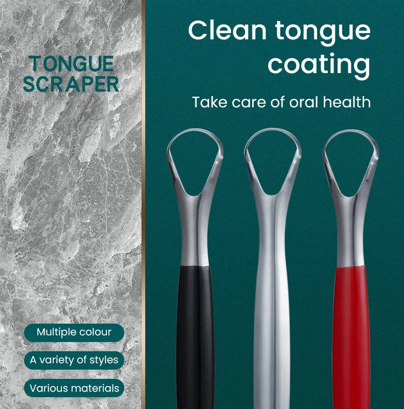 Y-Kelin Stainless Steel Tongue Scraper – Oral Cleaner Brush for Fresh Breath and Hygiene Care