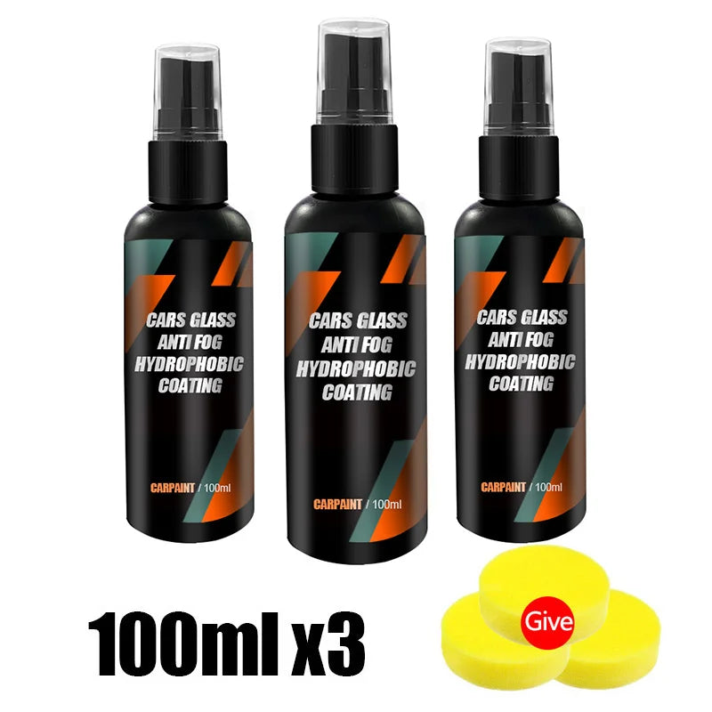 Car Glass Water Repellent Spray – Hydrophobic Anti-Rain Coating for Windshields, Windows, and Side Mirrors