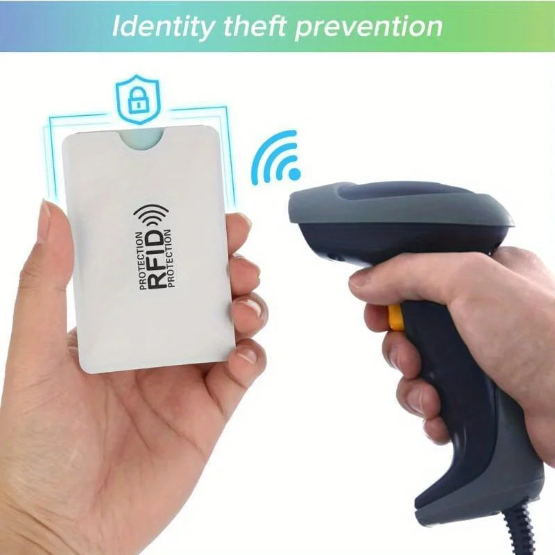 10PCS RFID Blocking Card Sleeves - Portable Anti Scan ID & Credit Card Protector for Wallet Security
