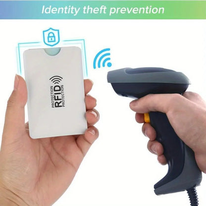 10PCS RFID Blocking Card Sleeves - Portable Anti Scan ID & Credit Card Protector for Wallet Security