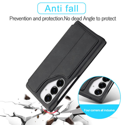Ultra-Thin Leather Flip Case for Samsung Galaxy - Card Holder & Stand Cover for S26 Ultra, S26 Plus, S25 Ultra & S24 Ultra