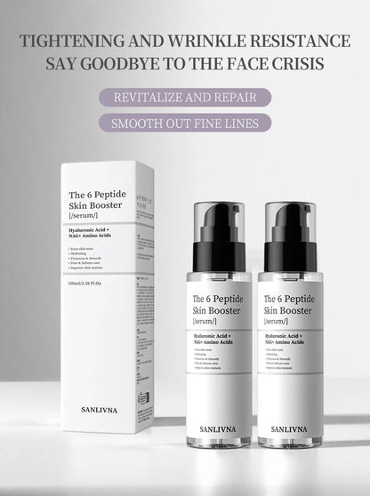 6 Peptide Essence Facial Skin Care Set — Collagen Anti-Aging, Brightening, Moisturizing & Nourishing Treatment