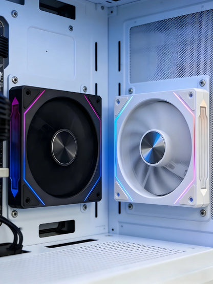 LDPCSJ Prism 5 Pro 120mm ARGB RGB Case Fans – 4PIN PWM 5V 3PIN PC Cooling Kit for CPU Water Cooler Gaming PC Ventilation System