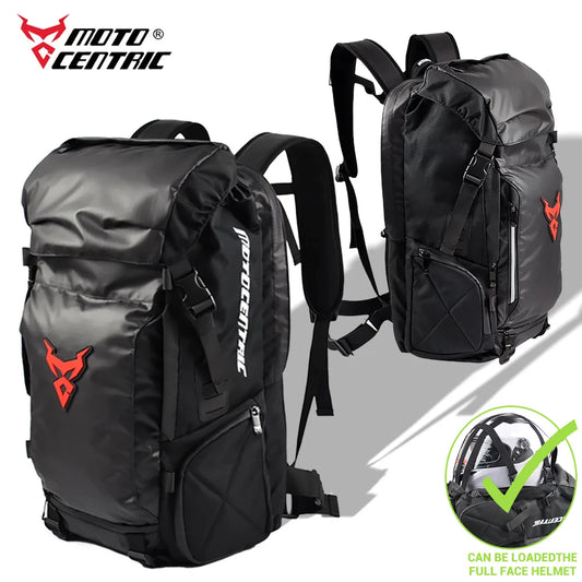 Motocentric Motorcycle Rear Seat Bag - Waterproof, Multifunctional Helmet Backpack with Large Capacity, Motocross Tail Luggage