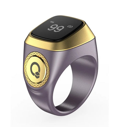 2025 IQibla Smart Zikr Ring – Electronic Digital Tasbih Counter with Vibration Reminder, Waterproof for Muslim Prayer