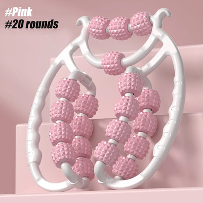 Portable Round Massager Roller – Waist, Abdominal & Leg Clip Tool for Cellulite, Stovepipe & Meridian Massage
