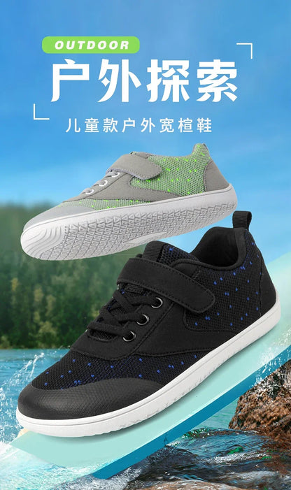 Wide Barefoot Shoes for Little & Big Kids – Boys & Girls Minimalist Sneakers, Lightweight Non-Slip Walking & Skate Flats