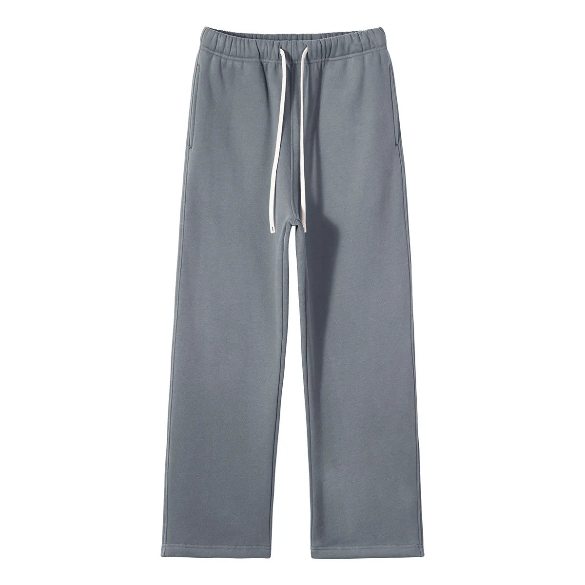 Straight-Lined Solid Color Cashmere Sweatpants – Soft Cozy Lounge Pants