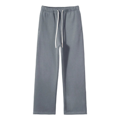 Straight-Lined Solid Color Cashmere Sweatpants – Soft Cozy Lounge Pants
